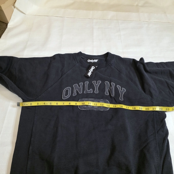 Only NY Charcoal Faded Black Crewneck Sweatshirt Size Small - Picture 3 of 8
